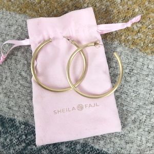 Sheila Fajil | Gold Brushed Hoops